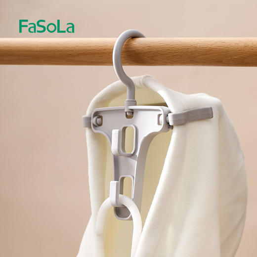 FaSoLa家用多功能衣帽辅助晒架晾衣架加厚防滑晒衣撑挂钩帽子神器 商品图1