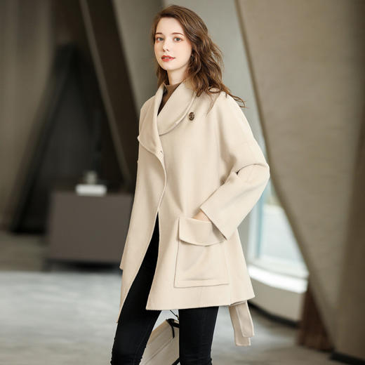 HR WA5501A9双面羊毛大衣时尚双面呢大衣 商品图3