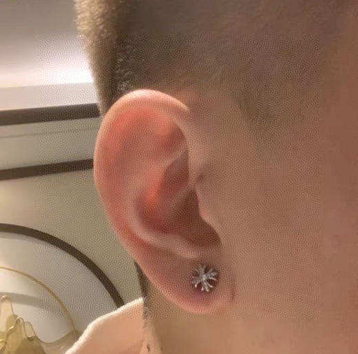 满钻十字花耳钉 商品图0