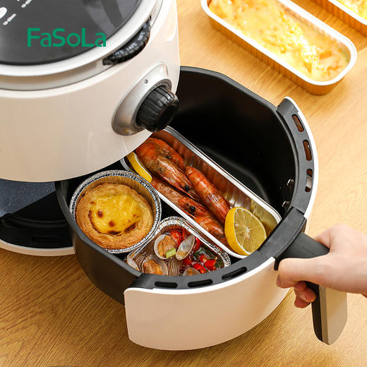 FaSoLa空气炸锅专用纸碗锡纸家用垫油纸方形烤箱家用铝箔烤盘纸垫 商品图5