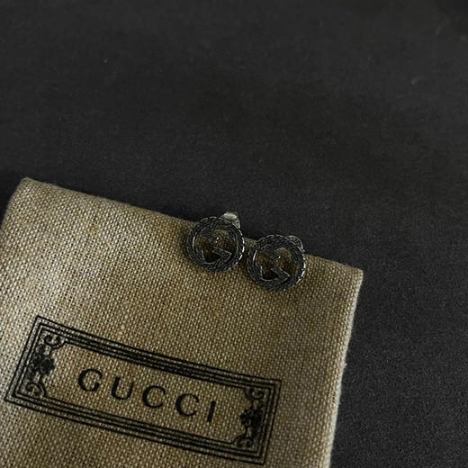 Gucci古驰  双G雕刻耳钉 商品图7
