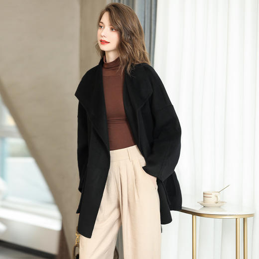 HR WA5501A9双面羊毛大衣时尚双面呢大衣 商品图2