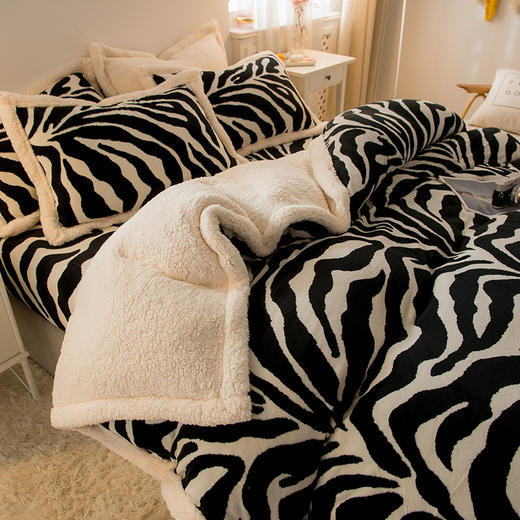 冬季珊瑚绒牛奶绒加厚毛绒绒床单羊羔绒四件套FYJ- YDGN 商品图4