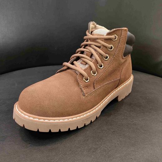 lfgj BA902 马丁靴女英伦风复古短筒单靴磨砂真皮厚底大头系带短靴 商品图0