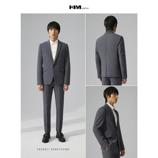 HIM漢崇 套装西服男21商场同款秋季新款新郎结婚宴会商务正装西装 商品图3