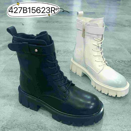 新品贴皮厚绒贴皮厚底马丁靴佰禾尚品427B15623 商品图0