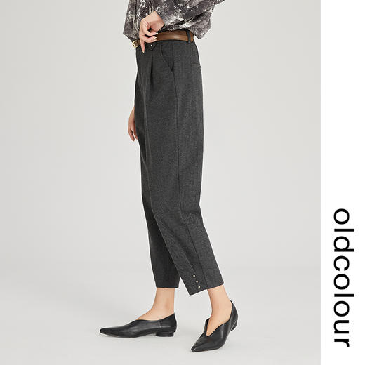 oldcolour2022冬季新款时尚气质休闲百搭设计款长裤GN41073951 商品图1