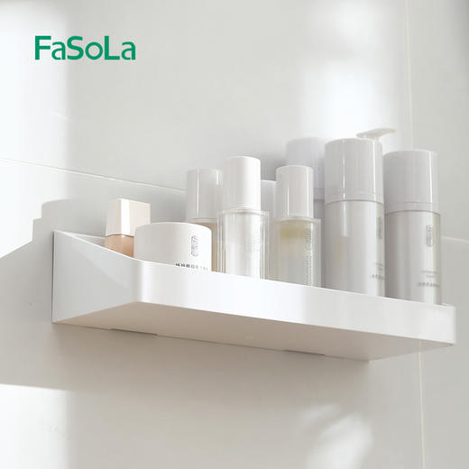 FaSoLa白色浴室洗漱台化妆品置物架镜前壁挂式洗手间墙面收纳架子 商品图3
