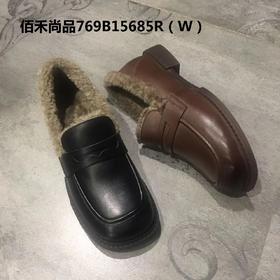 新品加绒全牛皮百搭舒适乐福鞋769B15685
