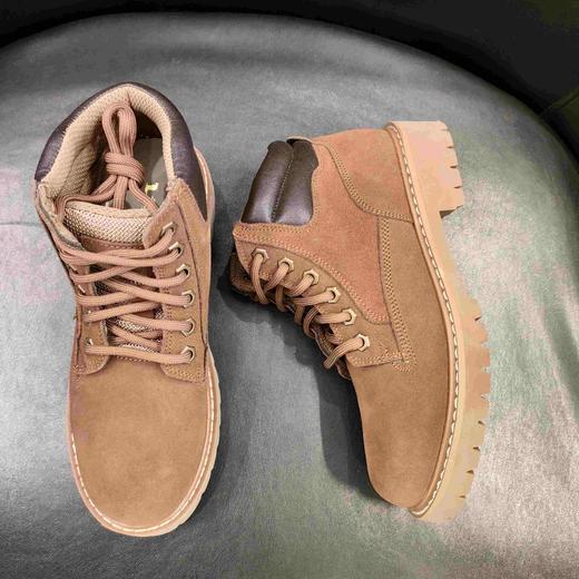 lfgj BA902 马丁靴女英伦风复古短筒单靴磨砂真皮厚底大头系带短靴 商品图4