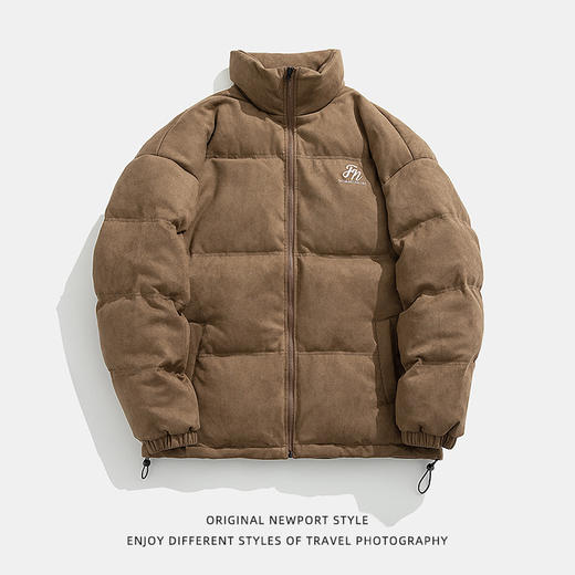 【春节不打烊】「三色可选！麂皮绒棉服」韩路日系男装 2022冬季新款潮牌加厚面包服棉衣外套上衣 商品图4