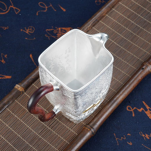 子佩集S999银【云影仙踪】嵌金公道杯摆件【ZJ003】原创作品2211 商品图4