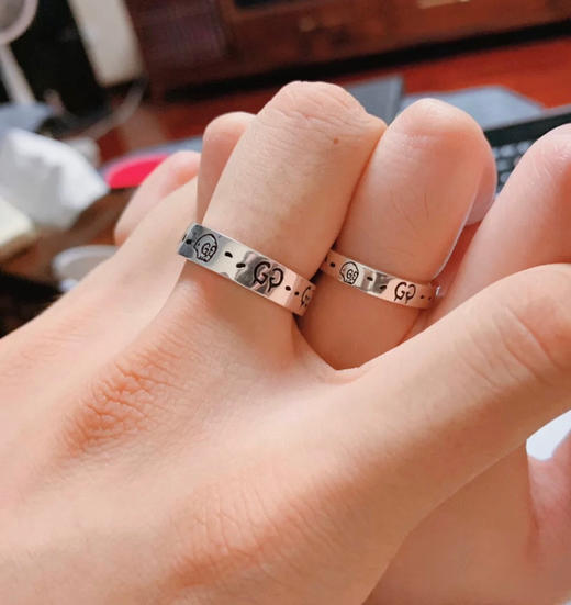 𝐆𝐮𝐜𝐜• Ghost纯银戒指4mm 商品图0