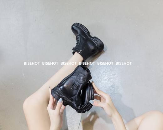 新品牛皮冬季薄绒舒适增高矮靴653B15526 商品图4