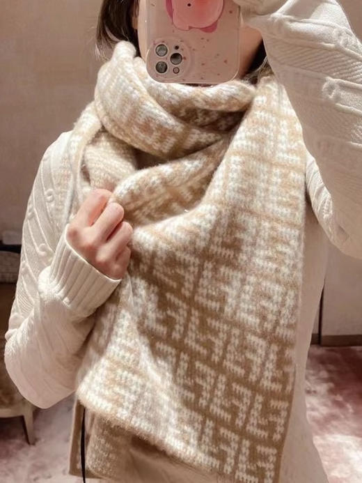 字母提花围巾。30*180 商品图3