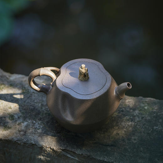 龙德堂陶艺 徐飞制 《竹·悟》泥料原矿青段 320cc 库存请咨询客服 商品图2