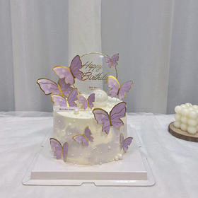 仙气飘飘一蝴蝶款鲜奶动物奶油蛋糕 