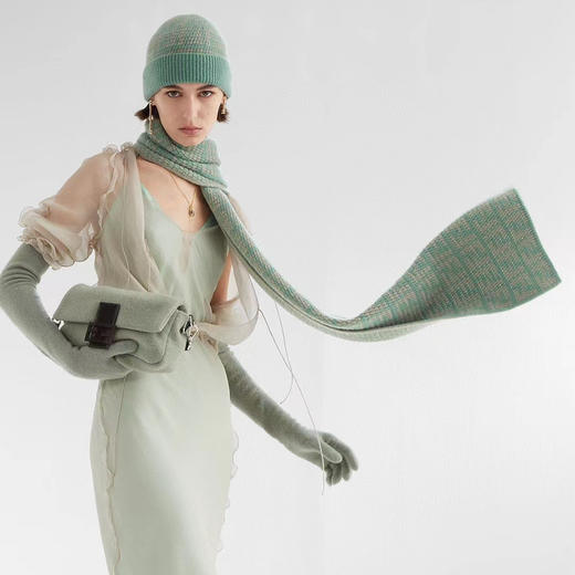 字母提花围巾。30*180 商品图0