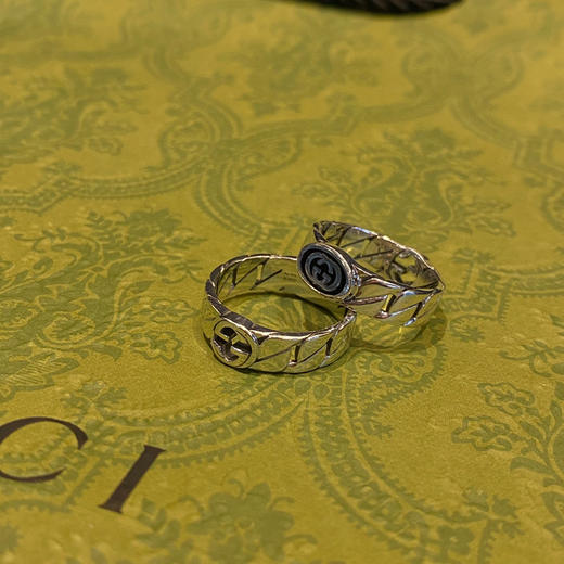 𝐠𝐮𝐜𝐜* interlocking 双G链纹戒指 商品图5