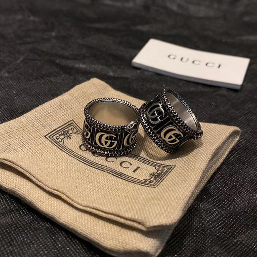 𝐆𝐮𝐜𝐜𝐢古驰  双G蛇形宽版戒 商品图5