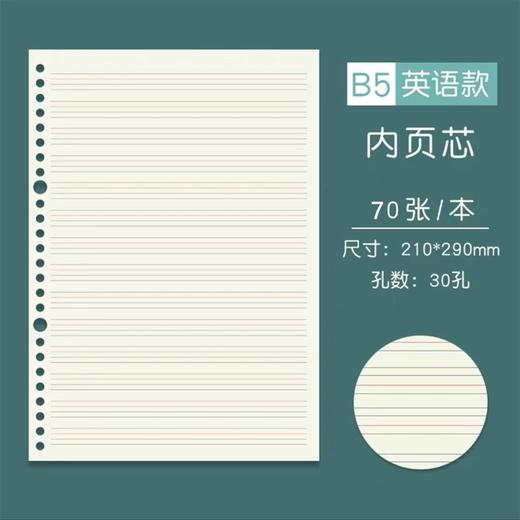 A4大号初中高中学生英语活页笔记本16k英语四线三格本b5英文单词本A5可拆卸加厚大号英语线圈本可加页小学生 商品图12