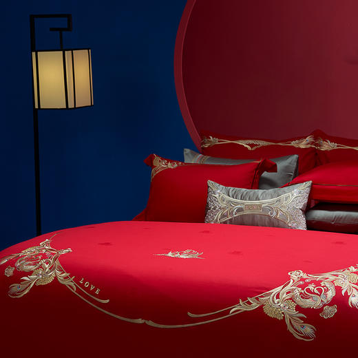 【6F】堂皇 盛世锦绣-四件套 赠高档被芯+高档枕芯（礼盒枕芯）+靠垫芯 商品图3