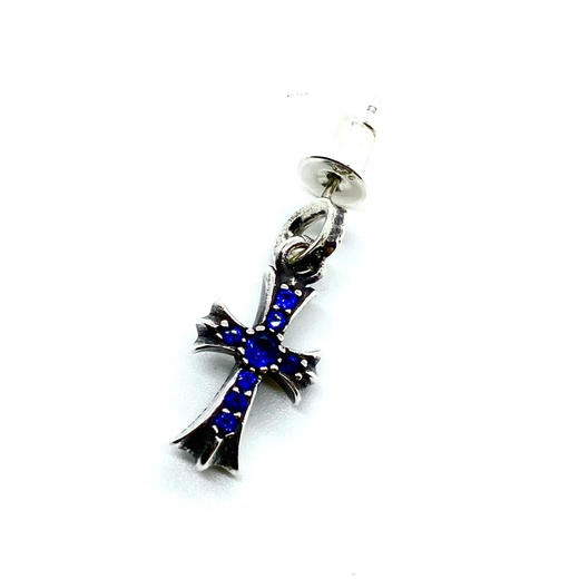 𝗖𝗵𝗿𝗼𝗺𝗲 𝗛𝗲𝗮𝗿𝘁𝘀 Babyfat 镶蓝钻耳钉 商品图6