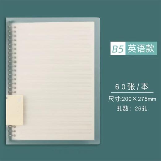 A4大号初中高中学生英语活页笔记本16k英语四线三格本b5英文单词本A5可拆卸加厚大号英语线圈本可加页小学生 商品图9