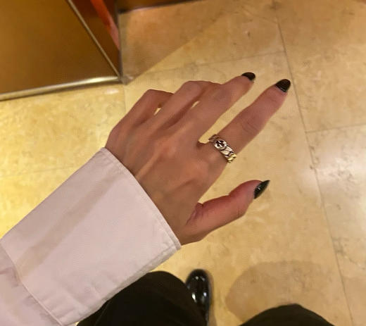 𝐠𝐮𝐜𝐜* interlocking 双G链纹戒指 商品图0