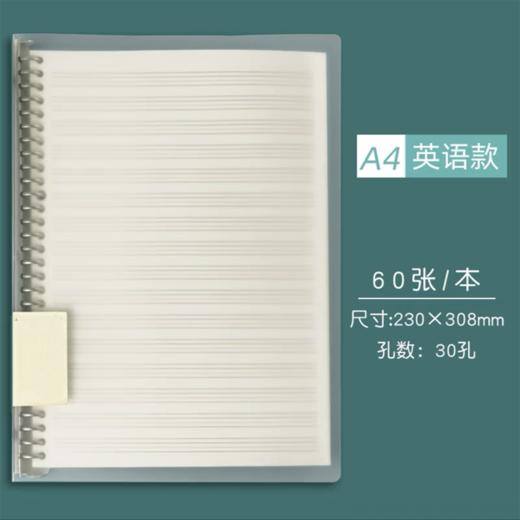 A4大号初中高中学生英语活页笔记本16k英语四线三格本b5英文单词本A5可拆卸加厚大号英语线圈本可加页小学生 商品图8