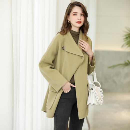 HR WA5501A9双面羊毛大衣时尚双面呢大衣 商品图0