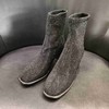 lfgj BM604   女潮ins网红中筒粗跟弹力满钻时装靴 商品缩略图5