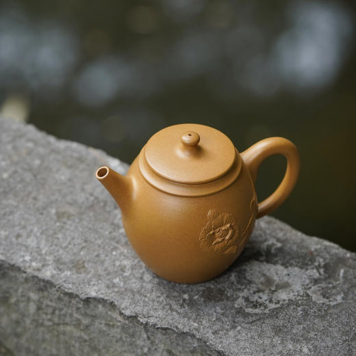 龙德堂陶艺 汤宣武《十二月花神·出水芙蓉（十月芙蓉花）》金砂段 280cc 商品图3