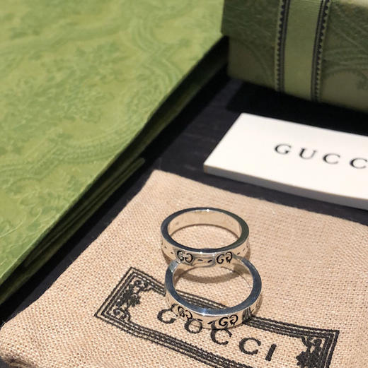 𝐆𝐮𝐜𝐜• Ghost纯银戒指4mm 商品图5