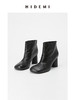 HIDEMI 蜥蜴纹圆头极简粗跟踝靴短靴 商品缩略图6
