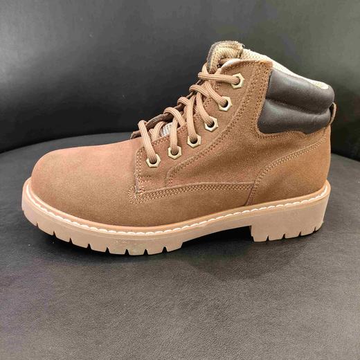 lfgj BA902 马丁靴女英伦风复古短筒单靴磨砂真皮厚底大头系带短靴 商品图1