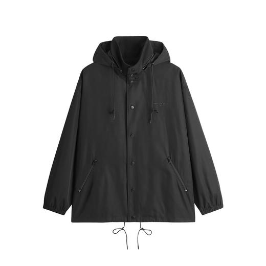 HIM漢崇  可收纳连帽夹克男后背定制印花轻薄风衣休闲外套2025秋季 商品图4