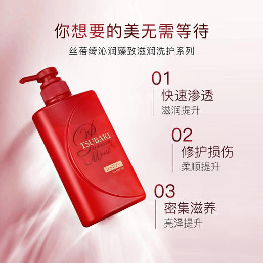 丝蓓绮（TSUBAKI）洗发水沁润臻致滋润型香氛洗头膏490ml（滋润保湿/渗透修护/亮泽光艳/高雅花果香洗发露） 商品图3