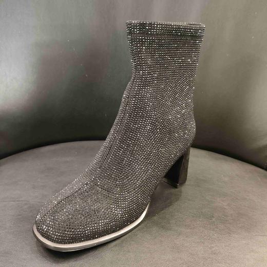 lfgj BM604   女潮ins网红中筒粗跟弹力满钻时装靴 商品图0