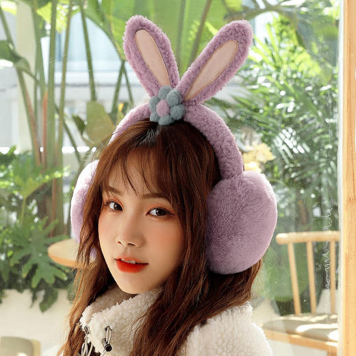 【小萌趣保暖耳罩！蓬松保暖不透风】女士儿童可调节水果耳罩 冬季保暖折叠护耳套耳暖卡通-QQ 商品图3