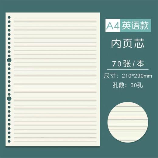 A4大号初中高中学生英语活页笔记本16k英语四线三格本b5英文单词本A5可拆卸加厚大号英语线圈本可加页小学生 商品图11