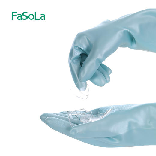 FaSoLa手套家务洗碗厨房耐用加长加绒冬季防水洗衣服家用冬天保暖 商品图4