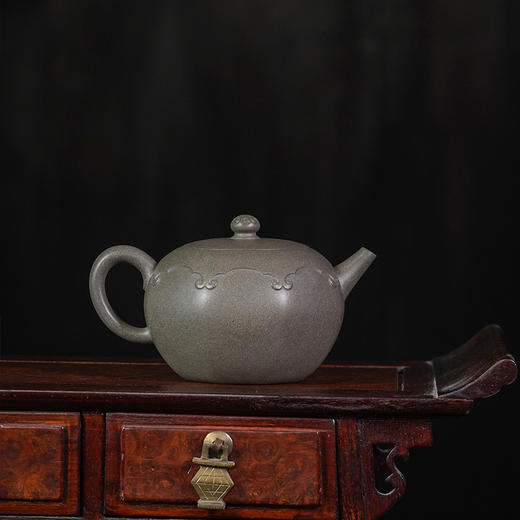 龙德堂陶艺 汤宣武制 《披褐怀玉》芭蕉青 270cc 库存请咨询客服 商品图2