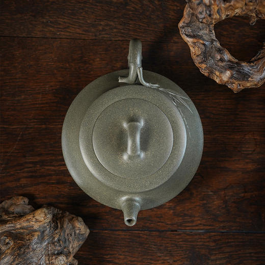 龙德堂陶艺 汤宣武制 《竹础》芭蕉青 260cc 库存请咨询客服 商品图1