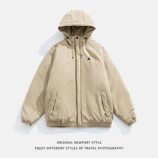 【春节不打烊】「三款配色！抗风保暖水洗棉」韩路日系男装 户外连帽棉服男冬季新款机能防风情侣款棉衣上衣 商品图4