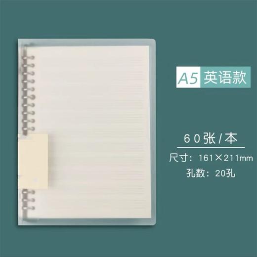 A4大号初中高中学生英语活页笔记本16k英语四线三格本b5英文单词本A5可拆卸加厚大号英语线圈本可加页小学生 商品图10