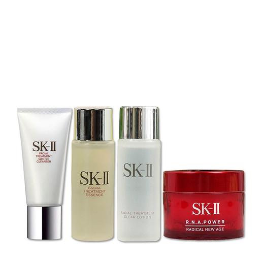专柜 SK-II/SK-II旅行四件套（护肤洁面霜20g+嫩肤清莹露30ml+护肤精华露30ml+霜15g） 商品图0