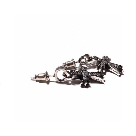 𝗖𝗵𝗿𝗼𝗺𝗲 𝗛𝗲𝗮𝗿𝘁𝘀 Babyfat 镶石耳钉 商品图6