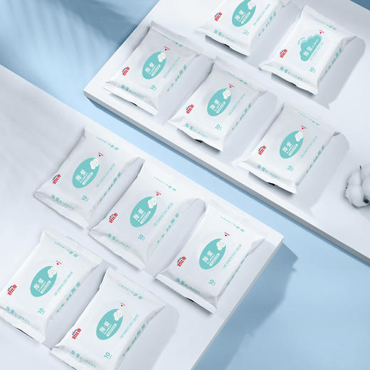 舒比奇厚爱婴儿棉柔湿巾 10抽/包 便携装 商品图1