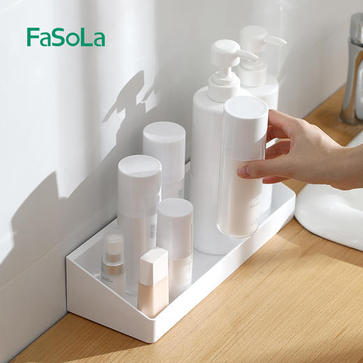 FaSoLa白色浴室洗漱台化妆品置物架镜前壁挂式洗手间墙面收纳架子 商品图4
